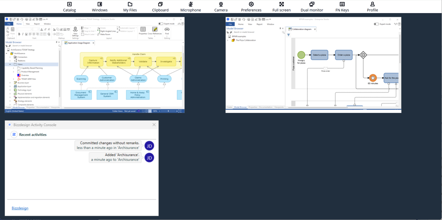 Bizzdesign Support - Starting and ending an Enterprise Studio
